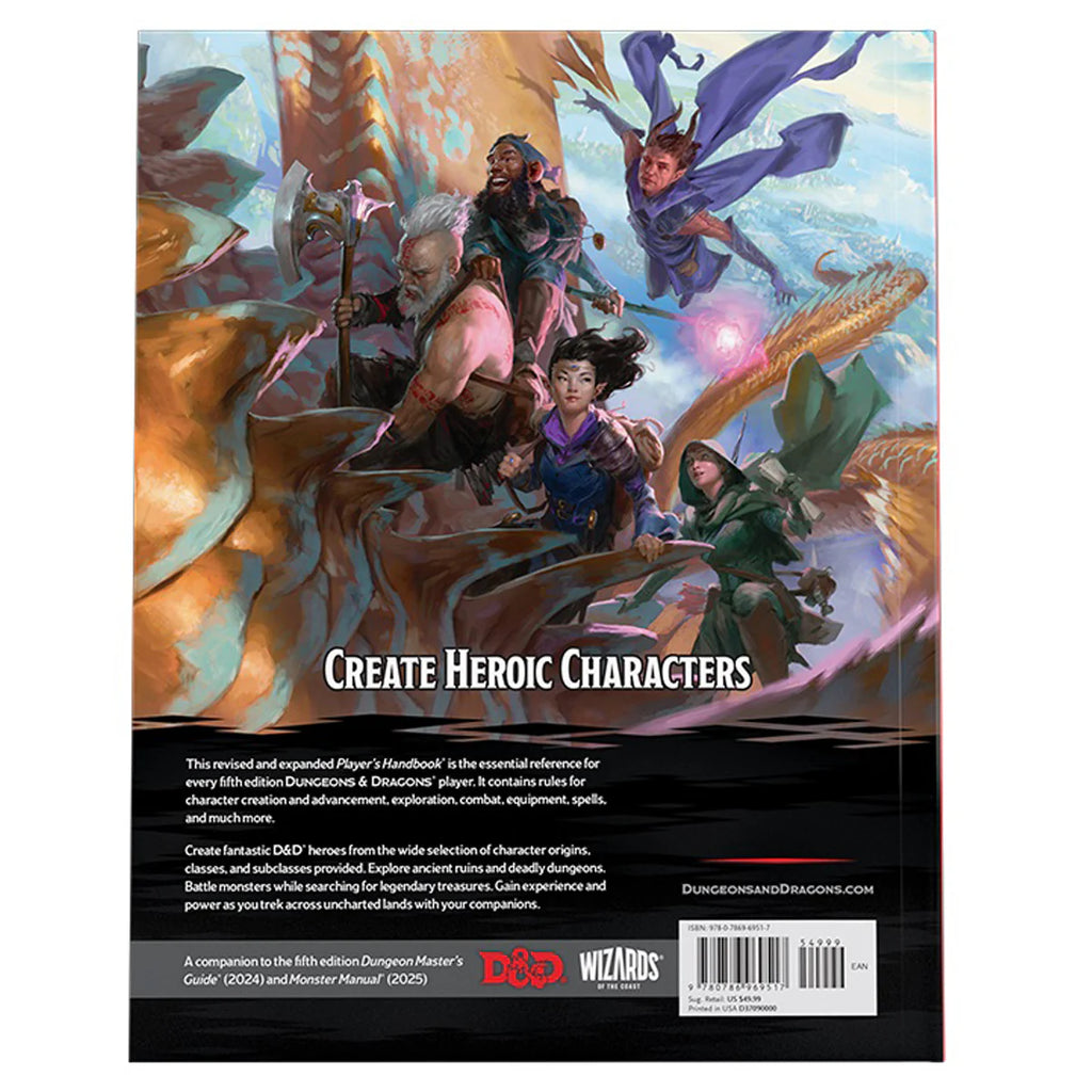 D&D Players Handbook 2025 Hard Cover